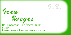 iren uveges business card